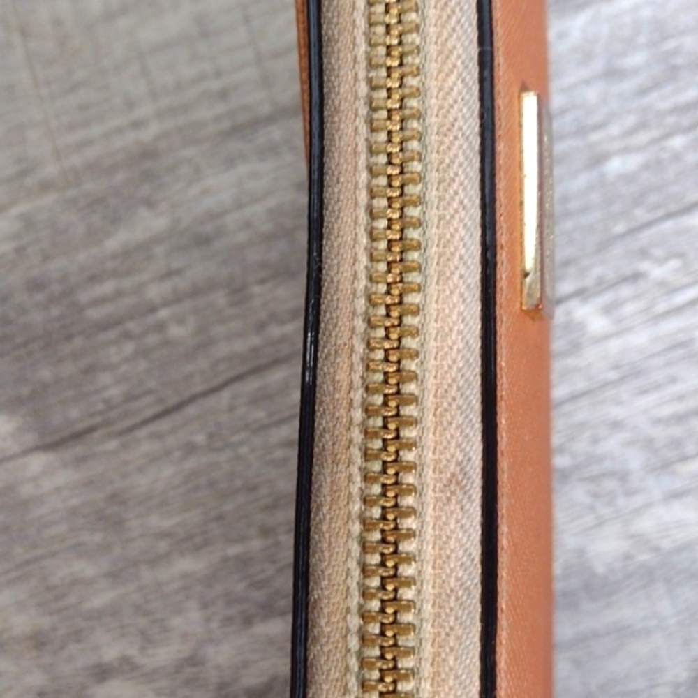 Kate Spade Newbury Lane Leather Zip around Wallet Rose Gold - Picture 8 of 9